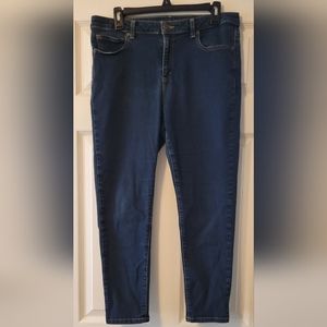 Michael Kors Dark Wash Izzy Skinny Ankle Jeans Size 12